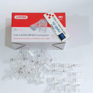 Đầu mạng RJ45 CAT 6 / Chuẩn mạng CAT 6 RJ45 (8P8C) (Hiệu UNITEK Chính hãng)
