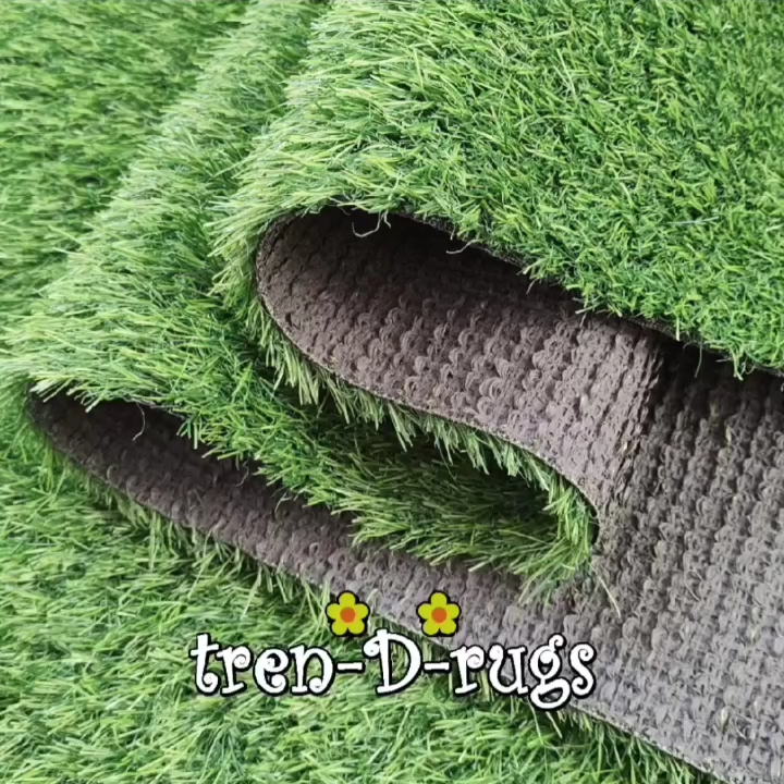 Tren-D-rugs Karpet rumput sintetis palsu synthetic artificial grass tinggi 30 mm alas lantai dekorasi taman halaman rumah golf tebal indoor outdoor 100 cm x 100 NMs