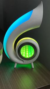 （SG Ready）KUTA Conch Bluetooth Speaker 200 RGB Lights Alarm Clock With Mirror Multifunction Wireless Portable Speaker