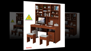 Bàn làm việc bàn học liền kệ gỗ MDF BLK401 - Nội thất lắp ráp Viễn Đông Adv