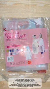 Jas Hujan Anak Eva/ Terusan / Mantel / Plastik Anak Remaja Beruang Bebek Love 3030