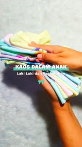 Isi 12 pcs Kaos Dalam Anak Berwarna Gambar Kartun Singlet Anak Laki Laki Perempuan