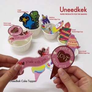 Uneedkek Cake Topper Hiasan Kek Party Decorations 1pc