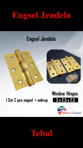 Engsel Pintu Gold l Jendela TEBAL 3 inch l Stenlis Silver Per Pasang