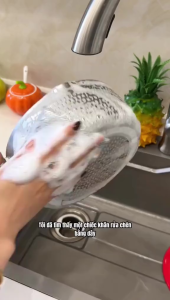 Khăn Rửa Chén Kim Loại Dạng Lưới Đa Năng Chống Mài Mòn Lưới Cọ Bồn Rửa Bát Chất Liệu Dây Bạc Chống Dính Chuyên Dụng