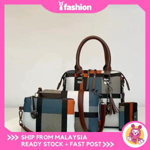 iFASHION 1374 4 in 1 Fashion Women Sammi Shoulder Tote Sling Handbag Set Bag Set Beg Sandang Tangan Wanita Perempuan 1374