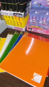 1pc Big University Notebook 80 Leaves W/Yarn Random Color