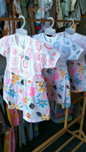 Dress Bayi Anak Tangan Pendek Bunga HBc 6-18 Bulan SNI ZDS05