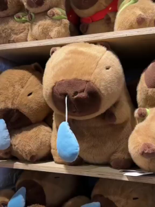 Gấu Bông Capybara chảy nước mũi đáng Yêu Chuột lang Capy bara mũi rút có thể kéo ra được chất liệu lông mịn Thú Nhồi Bông
