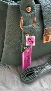 TAS TOTE WANITA 3 RUANG KUNCI PUTAR// TAS FASHION KEKINIAN BAHAN JERUK UK 24X18 CM