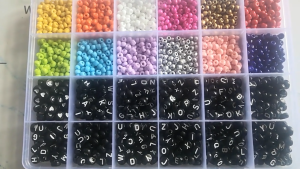 Manik Manik DIY 4mm + Senar Elastis | Bahan Kerajinan Meronce Kado Ulang tahun Cewek