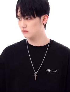 Kalung Titanium Pria Terbaru Anti Karat Dan luntur Model Balok Cincin