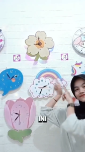 COD Grosir jam dinding Beli 1 GRATIS 1 hiasan dinding/jam dinding anak Tema Astronot/jam dinding anak karakter/jam dinding anak aesthetic