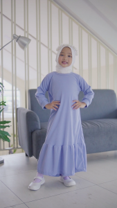Hirihita Lulu A051 & A003: Baju Gamis Lulu Anak Perempuan Sablon All You Need Is Love & Cinnamoroll