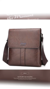 #B8 Mens shoulder bag Korean style business briefcase vertical messenger bag casual shoulder bag