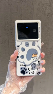 Vivo X80 X90 X100 X200 5G Case Vivo X80 X90 X100 X200 Pro Cartoon Cute Line Cat Paw Matte Hard Shockproof Case With Camera Lens Protecotr IMD Luxury Plating Button ins style Phone Cover