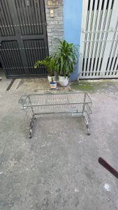 Kệ  chén kệ bát inox 304 có mộc lắp trên bồn rửa chén PHPSG thích  thước D90cm100cmxR30cmxC50cm