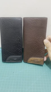 Daiqisi Dompet Panjang Pria 6078-3 Muat Banyak Kartu Bahan Kulit Sintetis Tebal Kilat Lilin