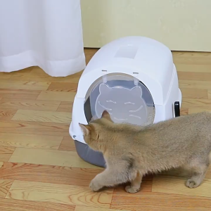 Cat Litter Box Covered House With Scoop Kitten Litter Box Cat Toilet Deodorization Litter Box