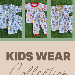 Grooty Kids - 6pcs Stelan baju tidur bayi piyama tangan pendek celana panjang usia 3-12 bulan