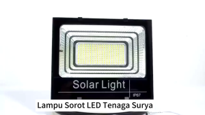 Lampu tenaga surya tahan 24 jam otomatis outdoor lampu sorot solar terang tahan air ip67 panel surya