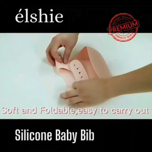 ELSHIE – Premium Silicone Baby Bib | Tadah Liur | Slabber | Celemek Bayi | Perlengkapan Makan Mpasi