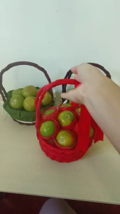 กระเช้า กระเช้าของขวัญ ตะกร้า ตะกร้าสาน ตะกร้าหวาย ทรงกลม ขนาด 7 นิ้ว  ตะกร้าใส่ของขวัญ ของฝาก  Basket