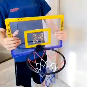 Hanging Door Iron Basketball hoop Ring Mini Indoor Basketball Folding Dunk Rebound For Adult and Kids