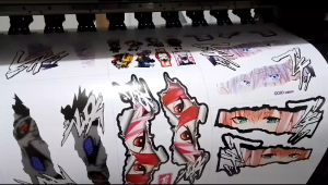 Stiker Stripping Motor & Print Cutting Stiker Mata Anime