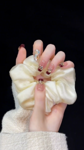 【สินค้าใหม่DD837] พร้อมส่งในไทย แฟลชเจาะเล็บปลอม เล็บปลอมกันน้ำ กล่องละ 24 ชิ้น เล็บปลอมสำเร็จรูป