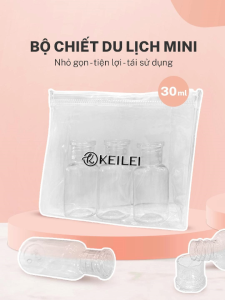 GIÁ RẺ CHÀO HÈ Bộ chiết du lịch mini nhỏ gọn tiện lợi bao gồm 1 túi chống thấm nước + 3chai nhựa 30ml