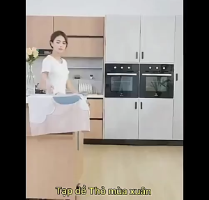 Tạp dề chống nước có túi đựng điện thoại và lau khô tay hoa văn đáng yêu