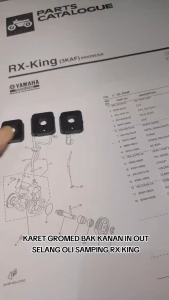 Karet gromed selang oli samping in out 2 lubang rxking Rx king