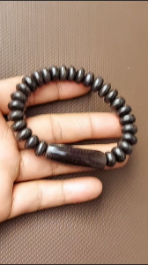 Gelang Kayu Galih Kelor Hitam Kombinasi Plat Terbaru - Bracelets