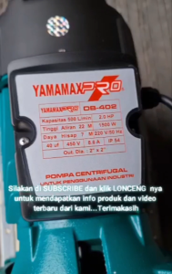 YAMAMAX PRO DB 402 Pompa Air Centrifugal Sentrifugal 2 Inch 2.0HP Pompa Irigasi 2Inch 2HP DB402