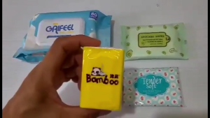 Bamboo Pocket Tissue 3-Ply 8 Pulls – Mini Travel Tissues Eco-Friendly Soft Wipes (1 Pack Panda/Rabbit Design)