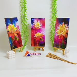 APOLITO (15X30 CM) HIASAN DINDING BUNGA ABSTRAK WALL DECOR HIASAN DINDING KAMAR PAJANGAN RUANGAN POSTER KAYU GAMBAR BOHO ABSTRAK