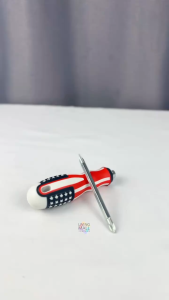 Obeng Bolak Balik Amerika 5inch Gagang Karet / 2in1 Obeng Bolak Balik