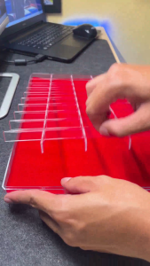 NEWกล่องพระรุ่น 50ช่อง (ถอดตะแกรงได้)แผ่นรองกำมะหยี่สีแดง กล่องพระใส่ของสะสมเหรียญ แบ่งช่องและถอดได้ 36 x 25 cm (50ช่องถอดตะแกรงได้ แผ่นรองกำมะหยี่)