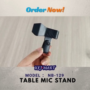 NB-129 Adjustable Desktop Microphone Stand Enhanced Tabletop Mic Stand Base for Phone and Tablet