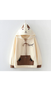Hoodie Premium Cartoon Sheep Sweater Wanita Korean Style