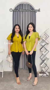 Giovanno Store Fashion Blouse Wanita Cessie Crinkle Ukuran MLXL Jumbo Kekinian Atasan Wanita Blouse Cessie Bahan Crinkle Airflow Terbaru Cessie Blouse Wanita Crinkle Terlaris