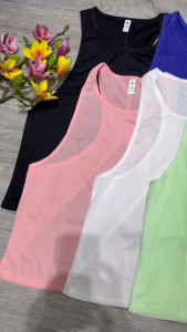 Áo tanktop nữ BINSPORTS A301 chất liệu thun lưới thoáng mát thấm hút mồ hôi cho tập gym yoga aerobic thể thao