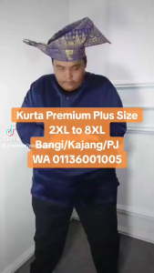 PLUS SIZE KURTA MODERN | KURTA LELAKI SAIZ BESAR | [2XL-7XL] | BODY 52-72"