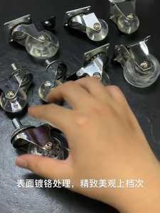 Roda Kastor Kristal Transparan 2 Inch /Roda Kastor Troly /Roda Kastor Etalase/Rem/Hidup /Roda Caster Pvc Isi 1pcs