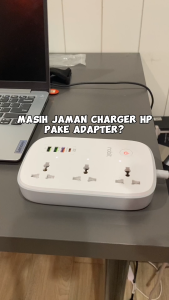 Rabit Smart Extension Wifi Power Strip Stop Kontak 3 Universal Colokan + 4 USB Fast Charging