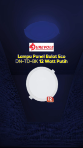 Durevole Lampu Panel Bulat Eco DN-TD-BK 12 Watt Putih