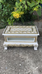 คลินิก กล่องบรรจุหนังสือ กล่อง 45 ลึก 25 สูง 25 ครั้ง สีขาว ผู้ชาย หีบบาลีปาฏิโมกข์ กล่องปาฎิโมกข์