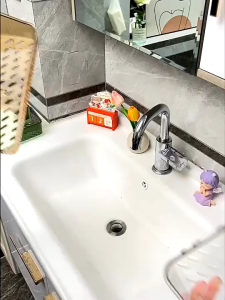 ชั้นวางของ ชั้นวางของในห้องน้ำ ตะกร้าใส่ของในห้องน้ำ ไม่ต้องเจาะ มี 4 สี