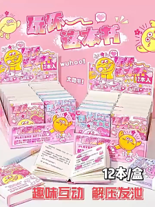 Playbad Notebook 176 Pages Stress Relief A7 Size Fun Hand Account Journal Mainaan Budak Perempuan